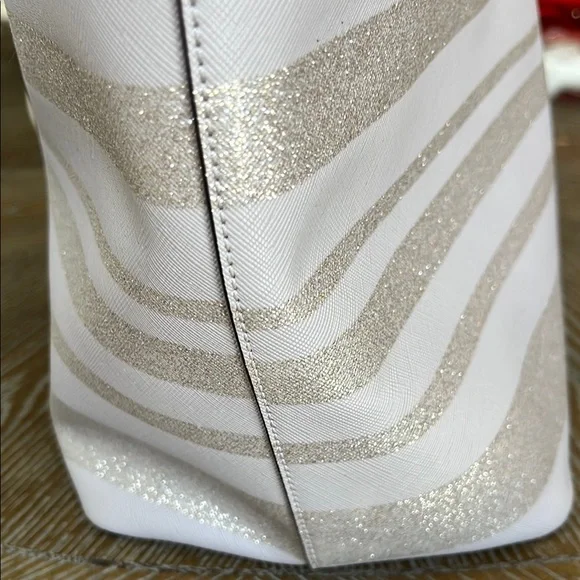 Kate Spate Haven Lane Glitter Striped Tote Lavender - Picture 7 of 15